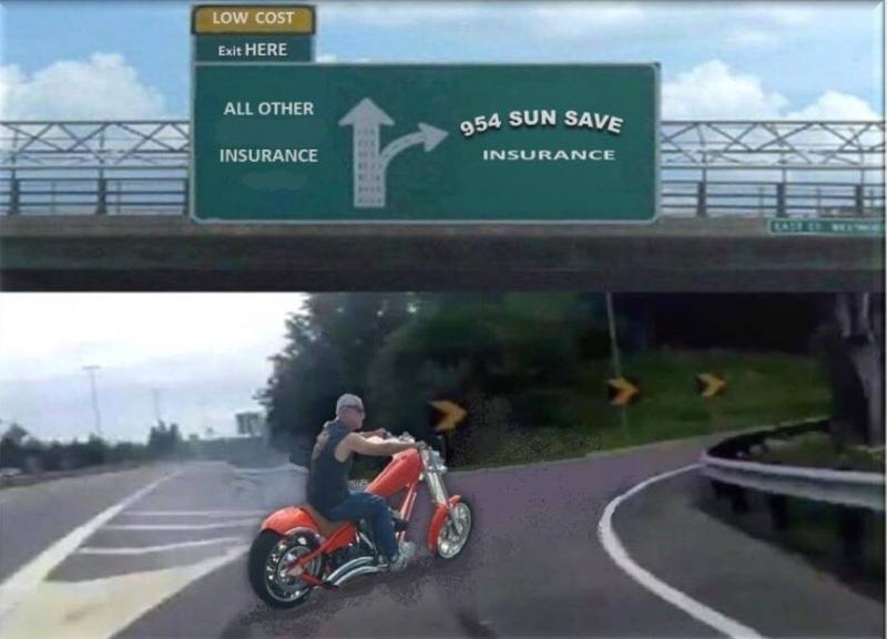 When looking for Low Cost Insurance, always exit to 954 Sunsave for savings.